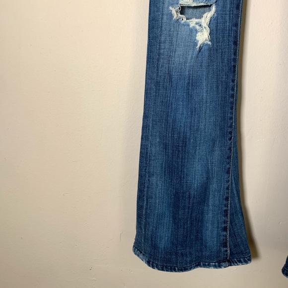 Citizens of humanity slim boot cut destressed denim jeans size 24 original $200 - Picture 8 of 10